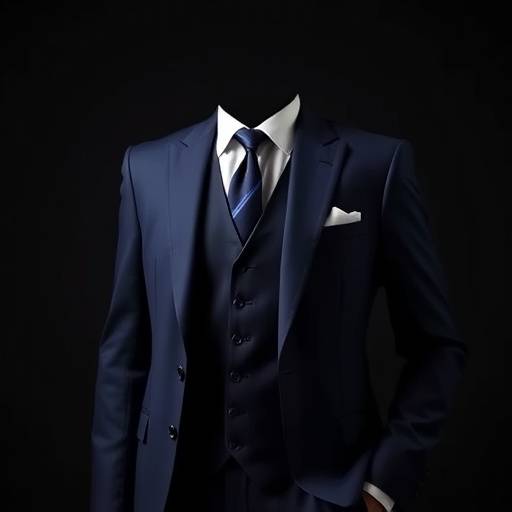 Abito sartoriale blu navy con gilet, collezione Gentleman Fiorentino