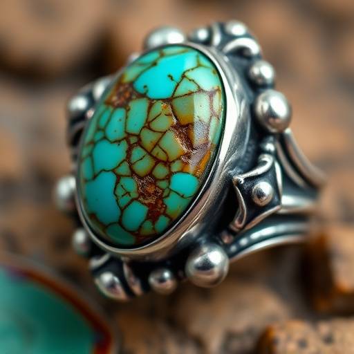 Anello in argento con pietra turchese, un accessorio etnico e raffinato.