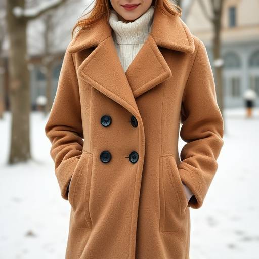 Cappotto in lana cotta color cammello, un classico intramontabile per l'inverno.