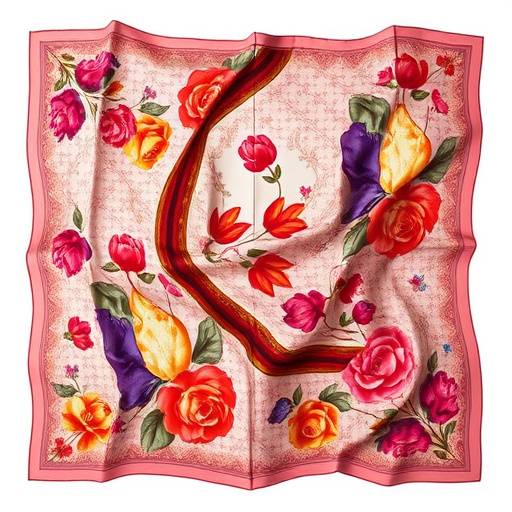 Foulard di seta con motivo ispirato ai giardini di Boboli, collezione Rinascimento Fiorito