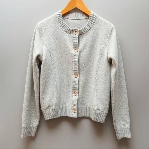 Giacca in cashmere grigio chiaro da donna, calda e confortevole per le giornate pi&ugrave; fredde.