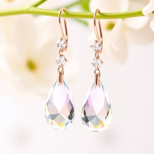 Orecchini pendenti con cristalli Swarovski, un accessorio luminoso e raffinato.