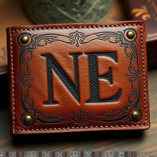 Portafoglio in pelle con incisioni artistiche, collezione Artigianato Fiorentino